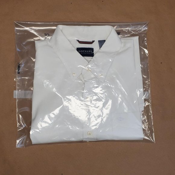 Dockers Signature Dress Shirt Size L White - Picture 8 of 9